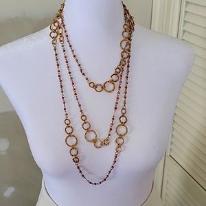 Loop necklace, gold